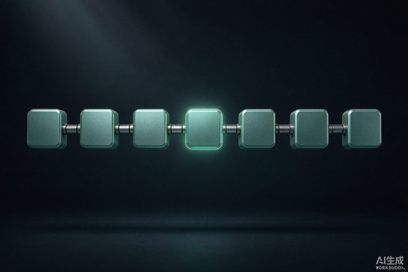 七条链相互连接的示意图