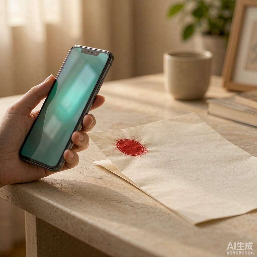 用手机核对纸质凭证